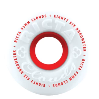 Clouds Red 86a Skateboard Wheels Ricta 53mm