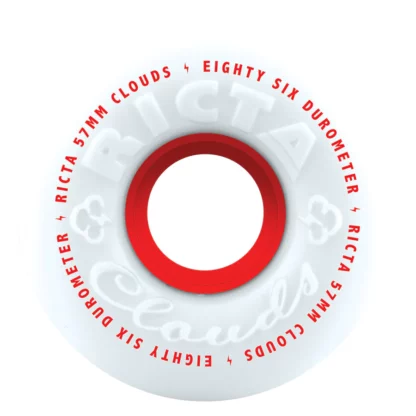 Clouds Red 86a Skateboard Wheels Ricta 57mm