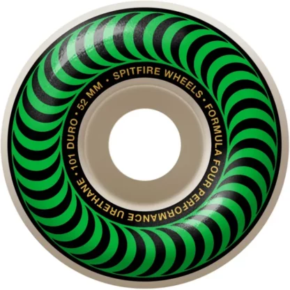 Spitfire Formula Four Classic Shape 101 Duro Wheel 52mm Green (Set of 4)