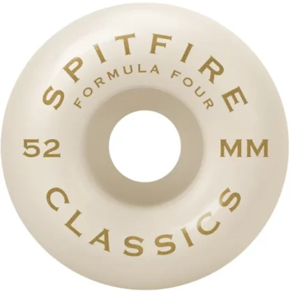 Spitfire Formula Four Classic Shape 101 Duro Wheel 52mm Green (Set of 4)